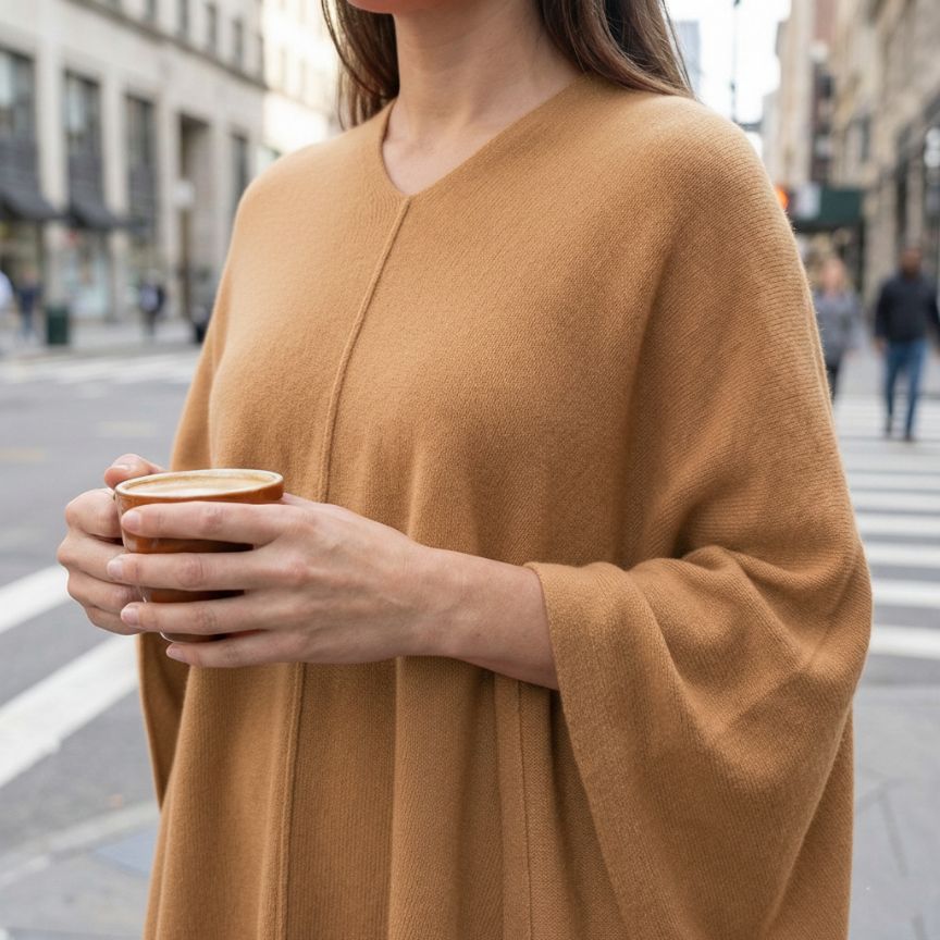 The V-Neck Poncho | 100% Pure Himalayan Cashmere