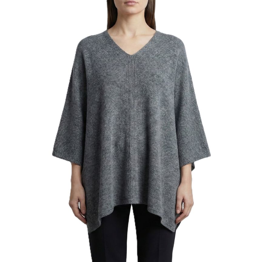 The V-Neck Poncho | 100% Undyed Pure Himalayan Cashmere