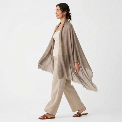 Earth Tone and Mountain Neutral Cashmere Pashmina Shawl