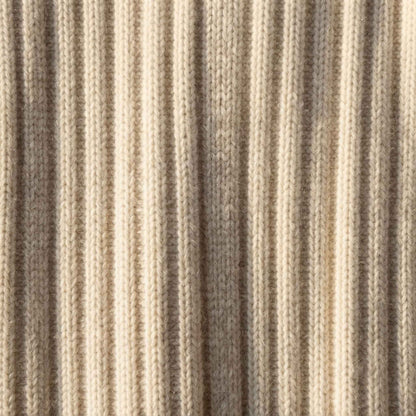 Men's ultra-thick 4-ply cashmere crewneck sweater in Off White — view 6