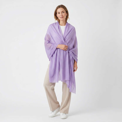 Jewel Tones and Mountain Skies Cashmere Pashmina Shawl
