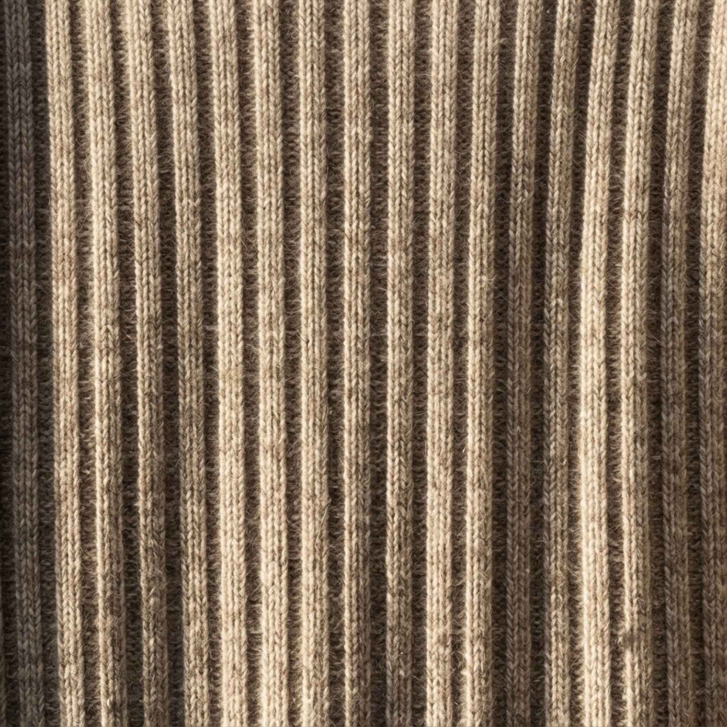 Men's ribbed cashmere crewneck sweater, Signature in Oatmeal Melange - view 6