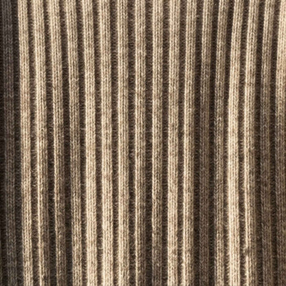 Men's ribbed cashmere crewneck sweater, Signature in Oatmeal Melange - view 6