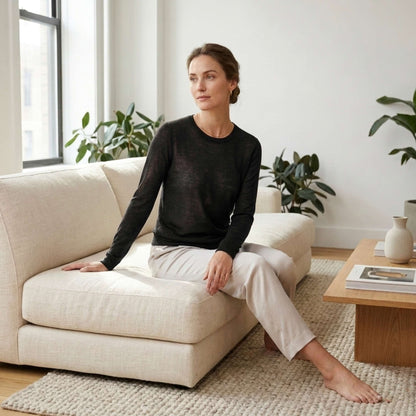 Gossamer Cashmere Ultra-Fine Sheer Sweater For Women