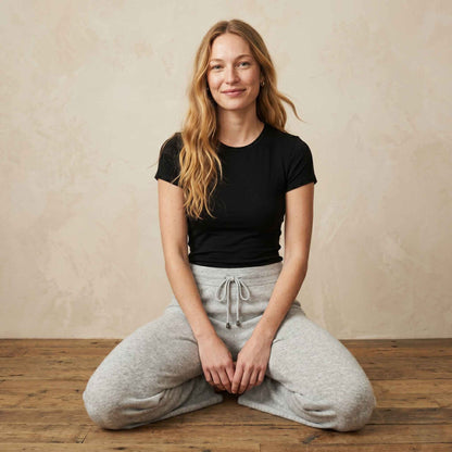 The Zenith Natural Sweatpant Undyed Himalayan Cashmere For Women