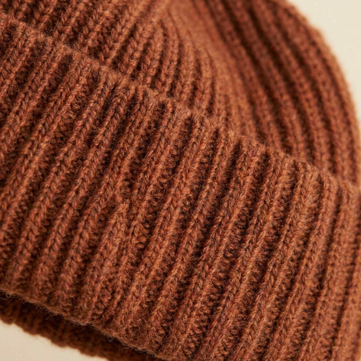 Women's hand-knit cashmere beanie in Amber - view 6