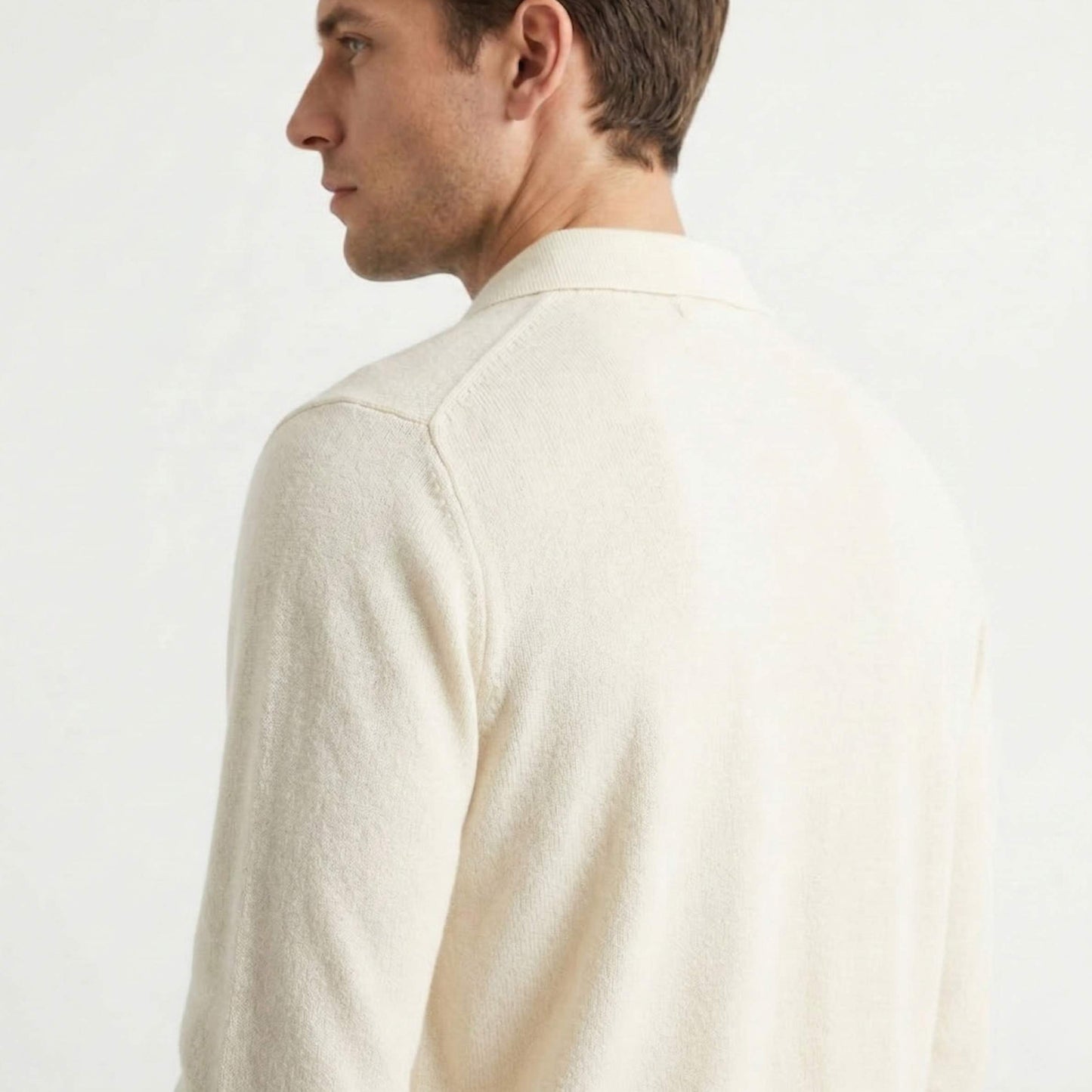 Pure Cashmere Polo Sweater | Men's Johnny Collar | 250g Himalayan Cashmere | Handcrafted in Nepal | Lumusae