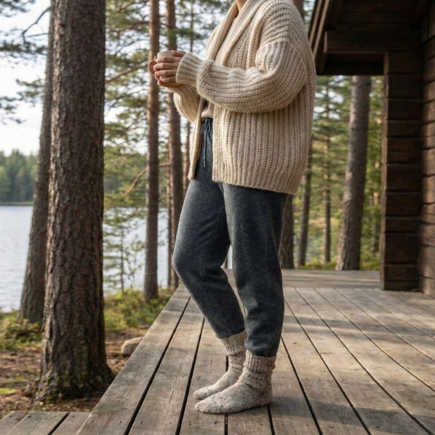 The Zenith Natural Jogger | 100% Undyed Pure Himalayan Cashmere