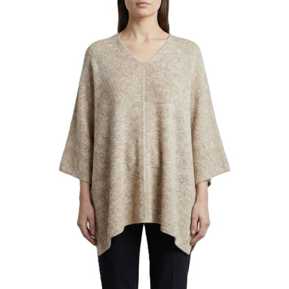The V-Neck Poncho | 100% Undyed Pure Himalayan Cashmere