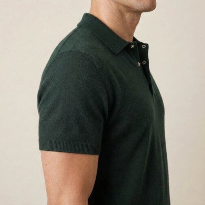 Exclusive Pine Pure Cashmere Polo T-Shirt for Men