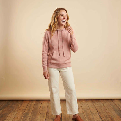 100% Cashmere Women's Pullover Hoodie — 2-Ply 16-Micron Himalayan Cashmere