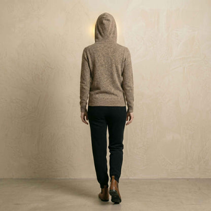100% Undyed Cashmere Women's Hoodie — Chemical-Free Natural Chyangra Cashmere