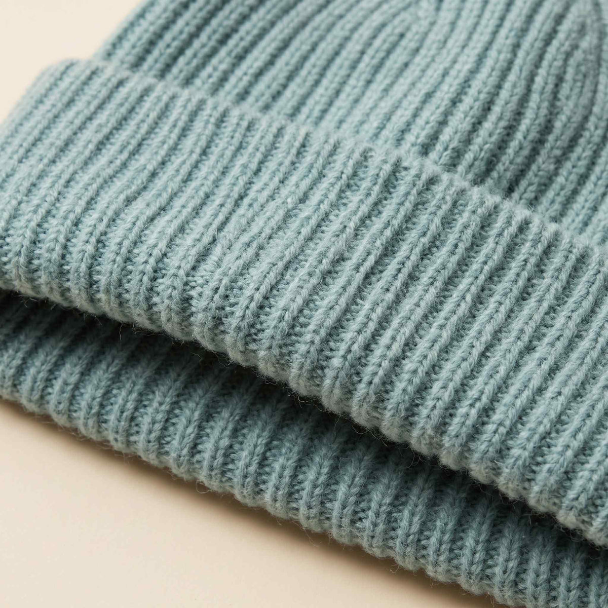 Women's hand-knit cashmere beanie in Heathered Jade - view 6