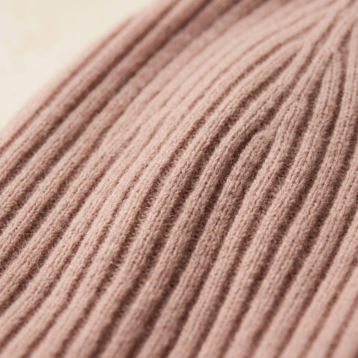 WRBP Women's Cashmere Beanie - Haven Ribbed Blush Pink 1