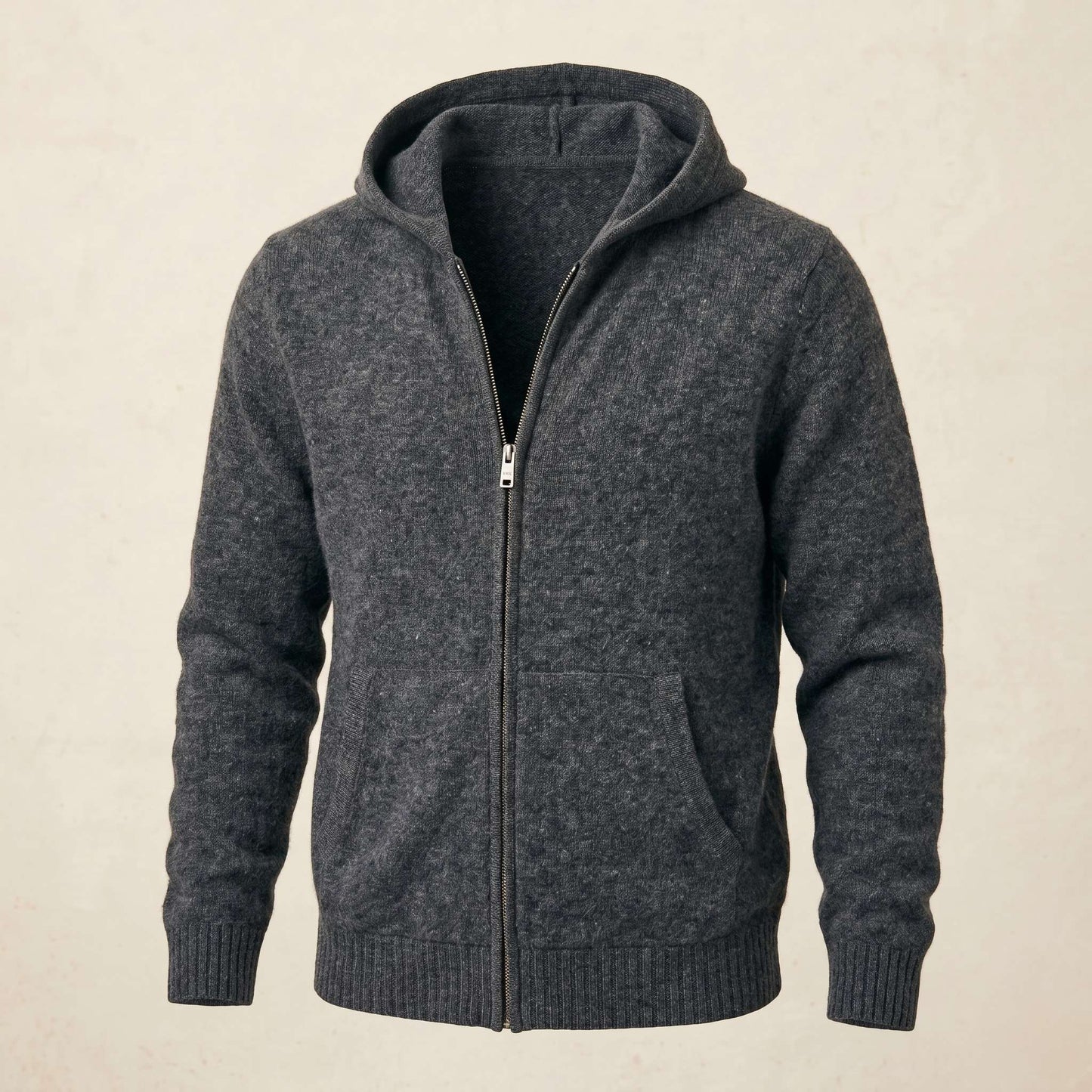 Original Kora Zip Undyed Himalayan Cashmere Hoodie For Men — Himalayan cashmere, view 24