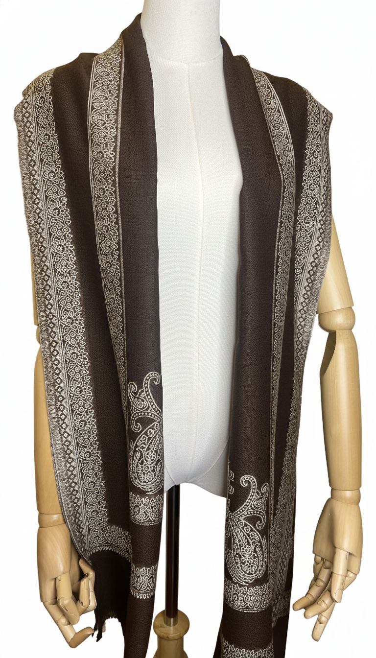 100% Pure Himalayan Cashmere Pashmina Shawl - Signature Neutral & Pattern Collection