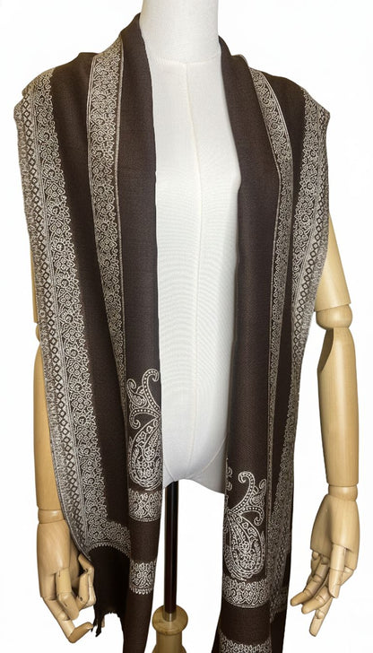 100% Pure Himalayan Cashmere Pashmina Shawl - Signature Neutral & Pattern Collection