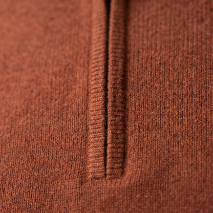 Men's cashmere half-zip sweater, Embrace in Amber - view 4