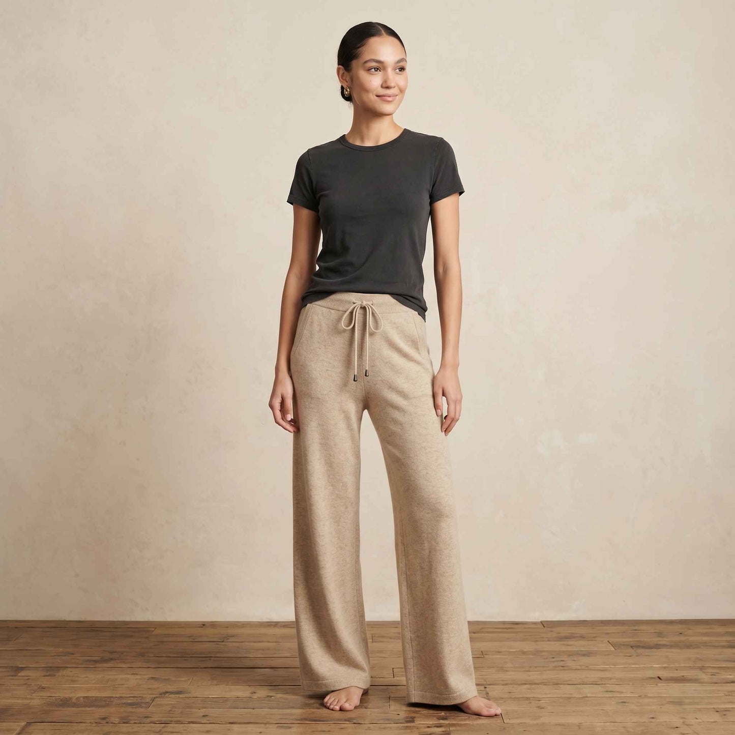 The Zenith Natural Sweatpant Undyed Himalayan Cashmere For Women
