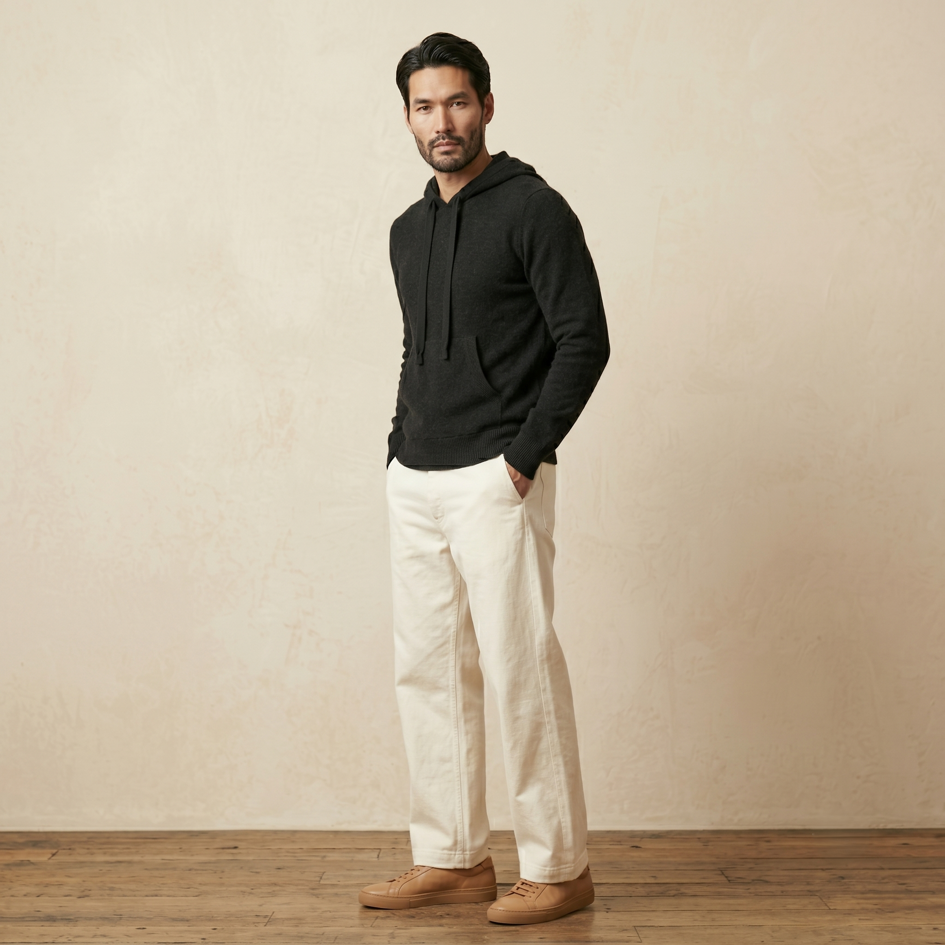 Mustang Himalayan Cashmere Hand-Finished Hoodie For Men
