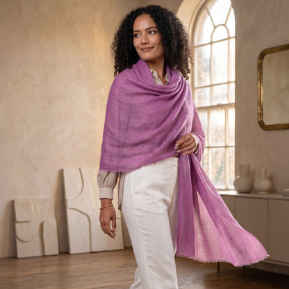 Pink and Rose Heritage Cashmere Pashmina Shawl