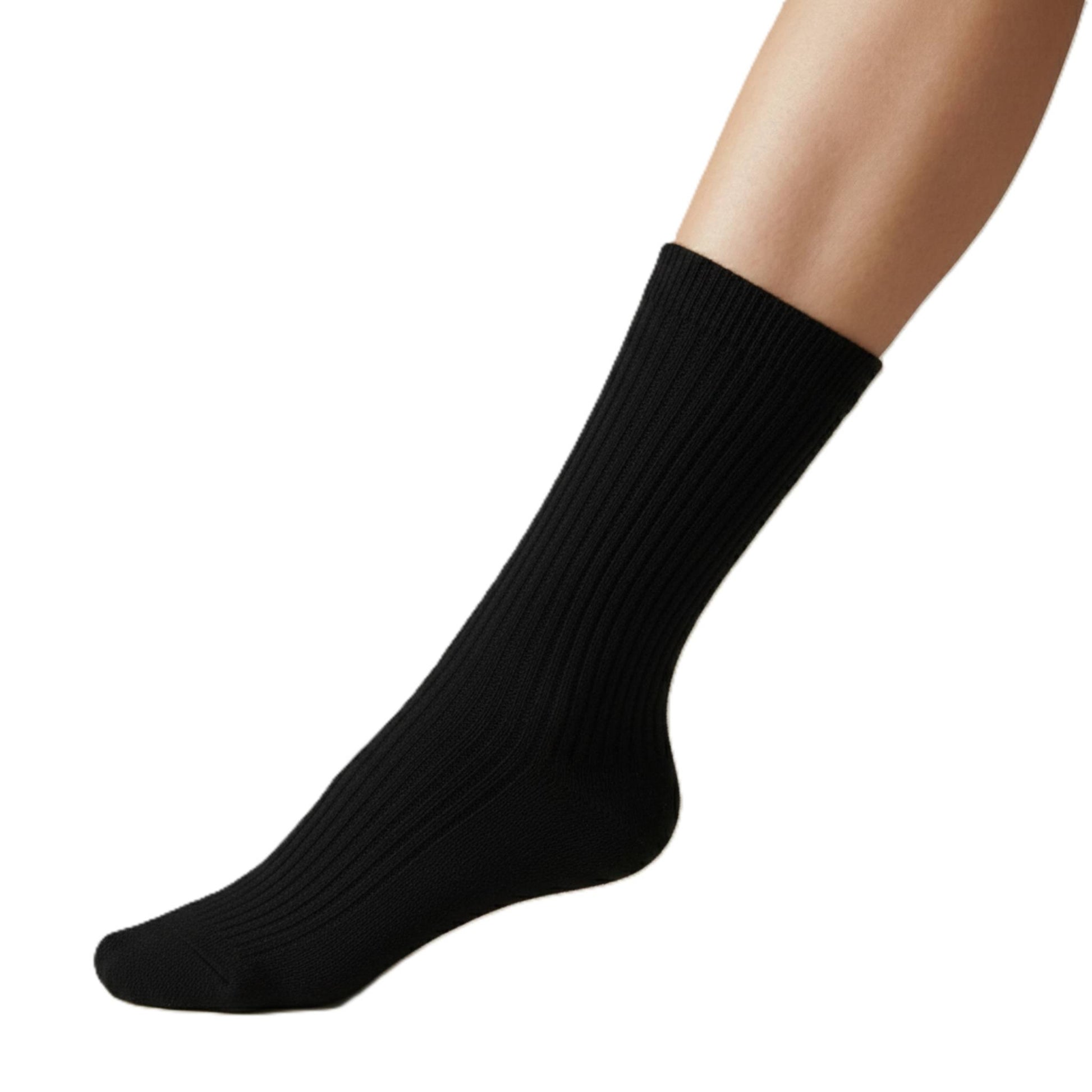 Pure Cashmere Knee Socks Women's | Solace Luxury | Handmade Deep Onyx One size Female