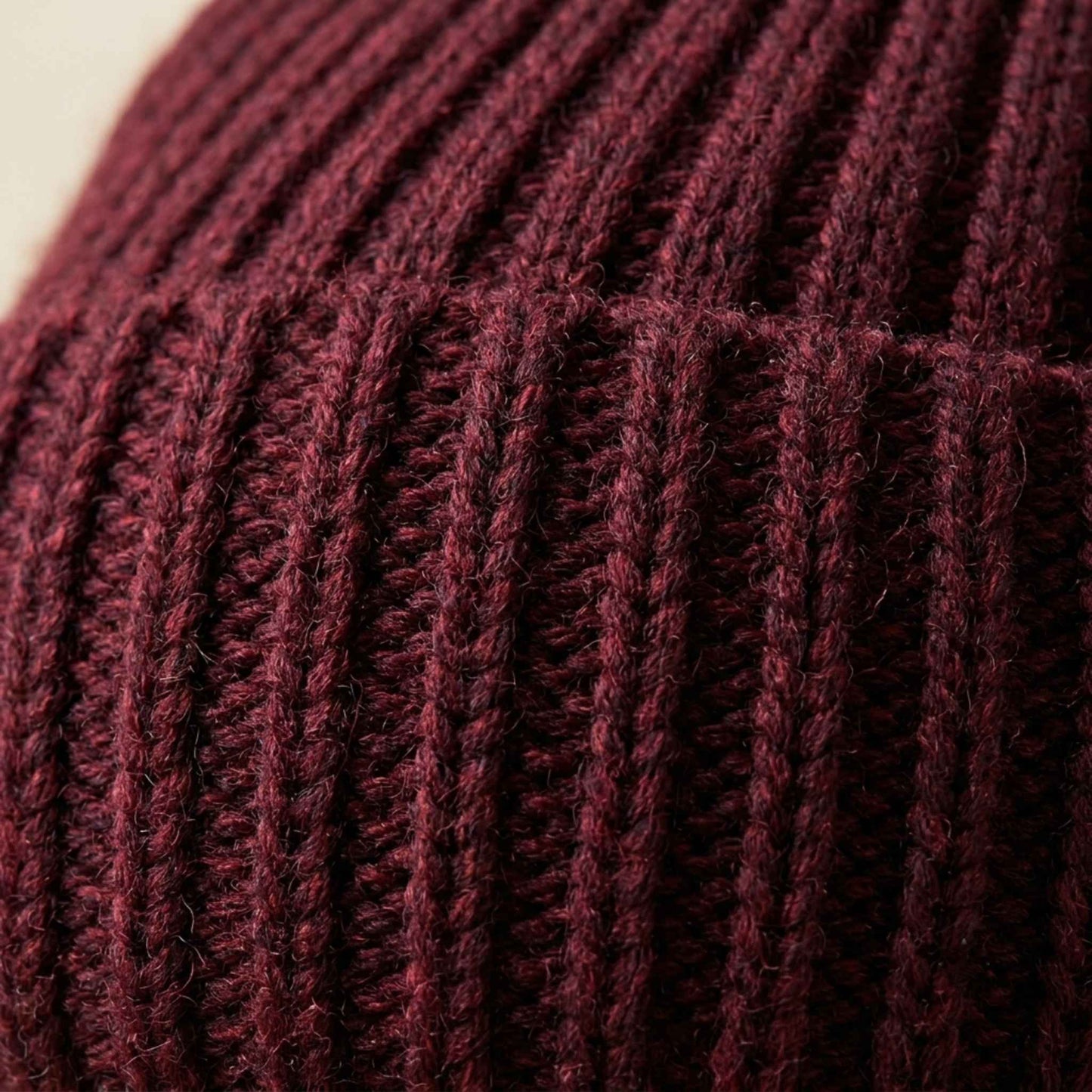 Men's hand-knit ribbed cashmere beanie, Noma in Wine Red - view 5