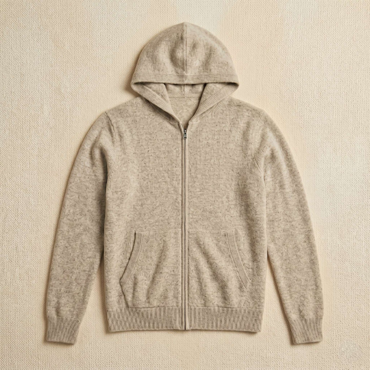 Original Kora Zip Undyed Himalayan Cashmere Hoodie For Men — Himalayan cashmere, view 19