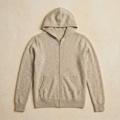 Original Kora Zip Undyed Himalayan Cashmere Hoodie For Men — Himalayan cashmere, view 19