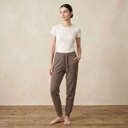 The Zenith Himalayan Cashmere Jogger For Women - Brown 1
