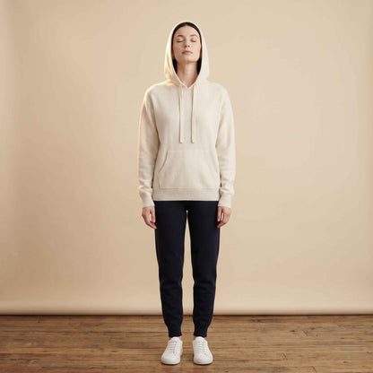 100% Cashmere Women's Pullover Hoodie — 2-Ply 16-Micron Himalayan Cashmere