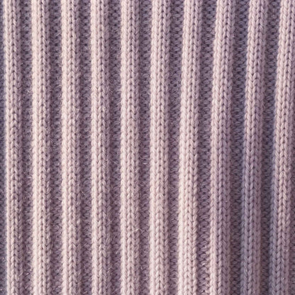Women's heavyweight ribbed cashmere crewneck sweater in Lilac — view 6