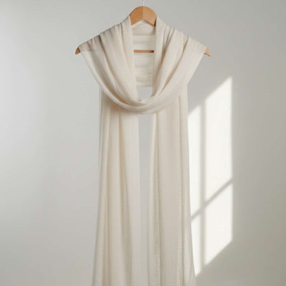 Mustang Everest White Cashmere Pashmina Shawl
