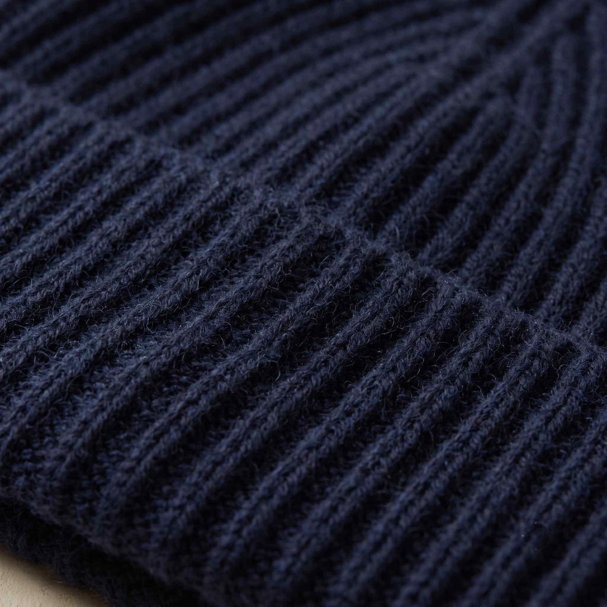 Women's hand-knit cashmere beanie in Midnight Navy - view 6