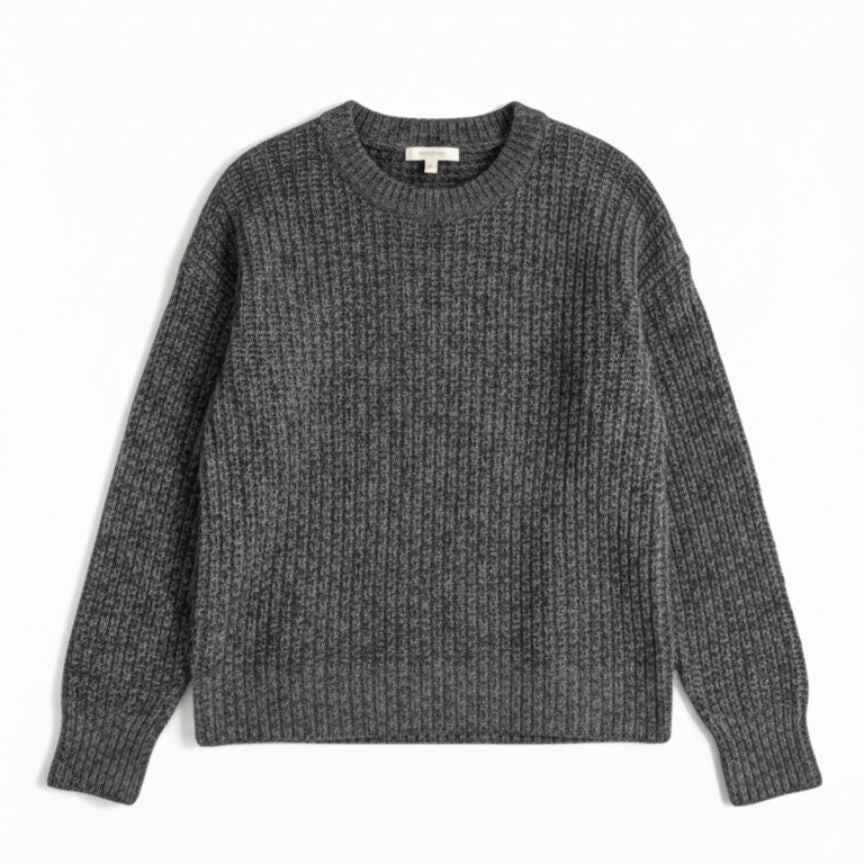 Ella Ribbed Hand-Knitted Himalayan Cashmere Sweater For Women