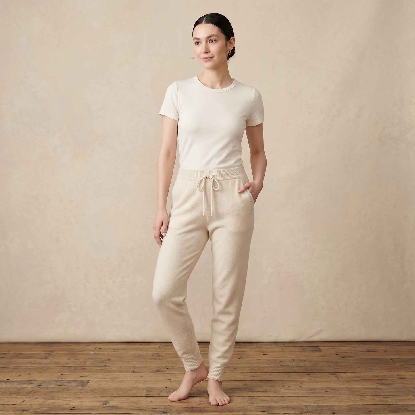 The Zenith Himalayan Cashmere Jogger For Women - Off White