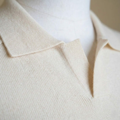 Pure Cashmere Polo Sweater | Men's Johnny Collar | 250g Himalayan Cashmere | Handcrafted in Nepal | Lumusae