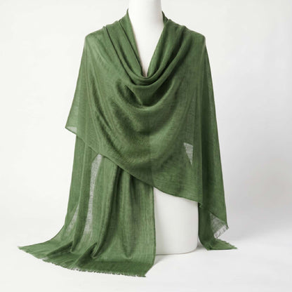 Jewel Tones and Mountain Skies Cashmere Pashmina Shawl