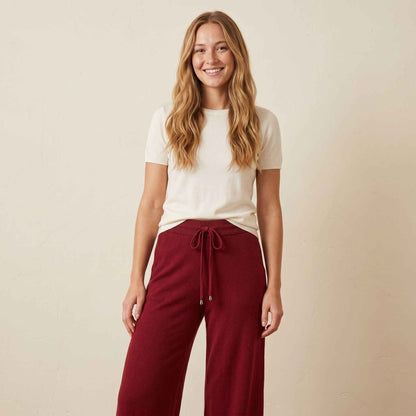 The Zenith Pure Himalayan Cashmere Sweatpant For Women - Red