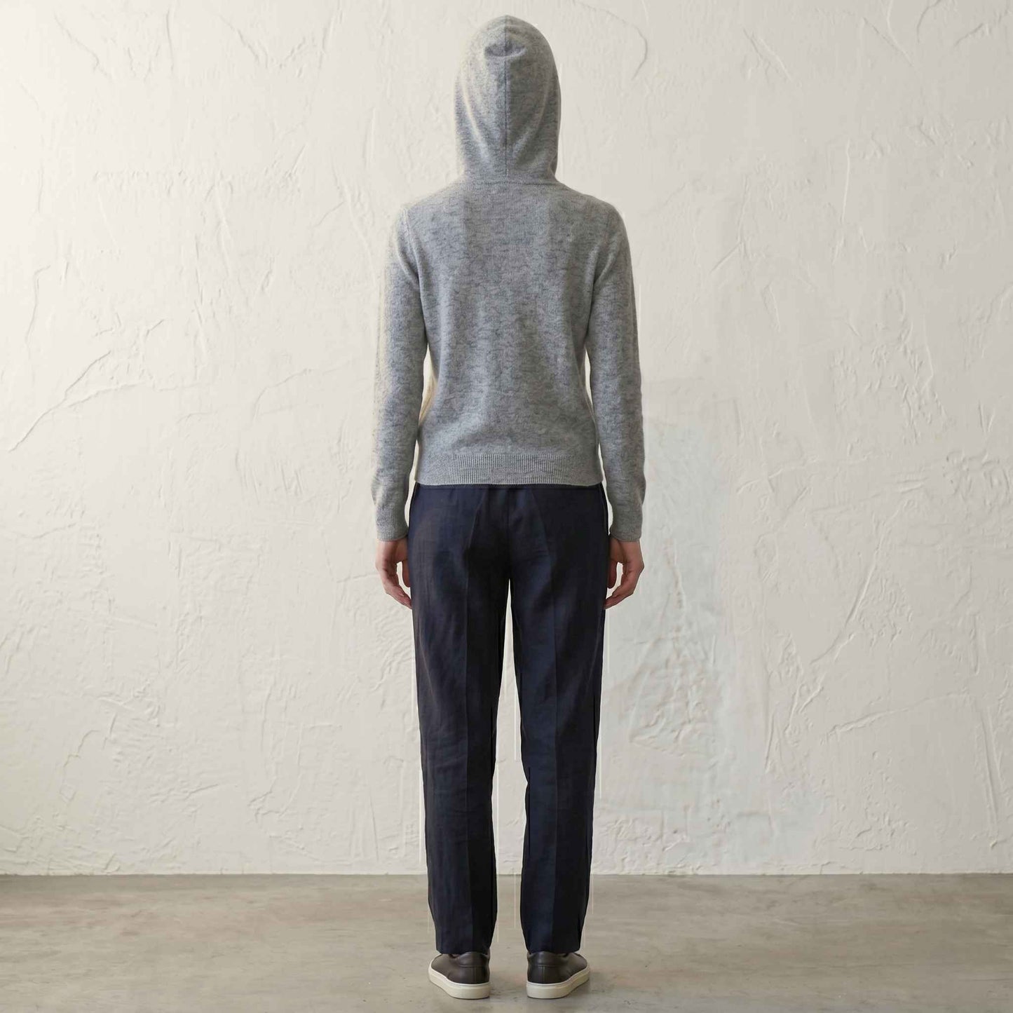 100% Undyed Cashmere Women's Hoodie — Chemical-Free Natural Chyangra Cashmere
