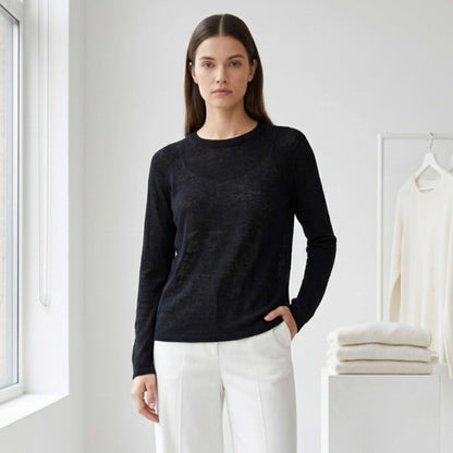 Gossamer Cashmere Ultra-Fine Sheer Sweater For Women