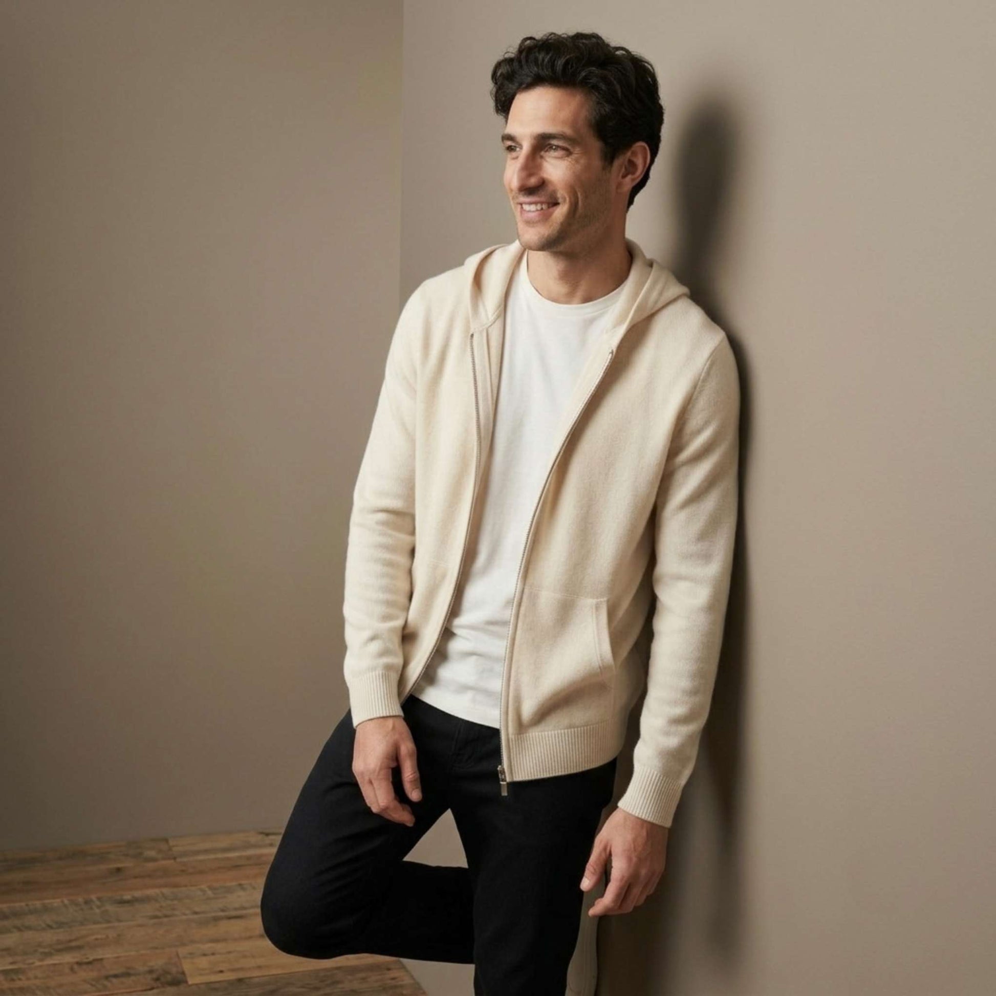 Original Kora Zip Himalayan Cashmere Hoodie For Men — Himalayan cashmere, view 37