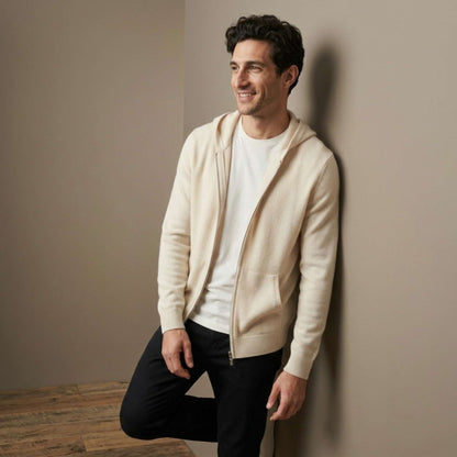 Original Kora Zip Himalayan Cashmere Hoodie For Men — Himalayan cashmere, view 37