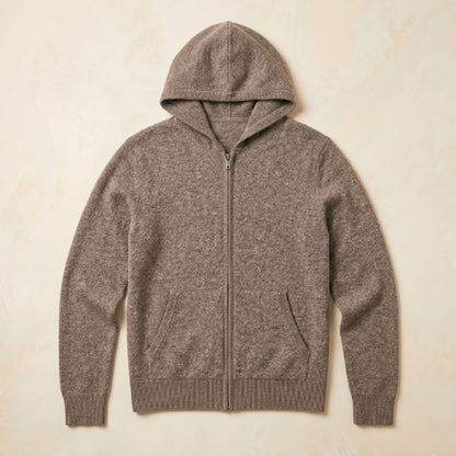 Original Kora Zip Undyed Himalayan Cashmere Hoodie For Men — Himalayan cashmere, view 7