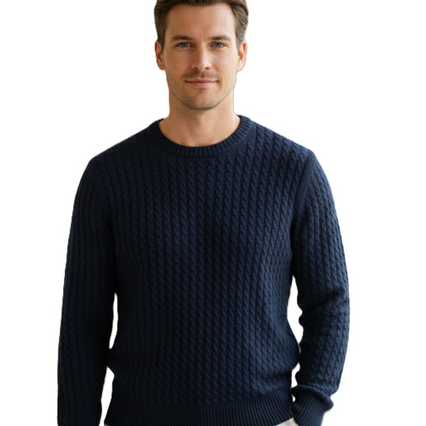 The Atlas Cable Sweater | Hand-Knitted Pure Himalayan Cashmere