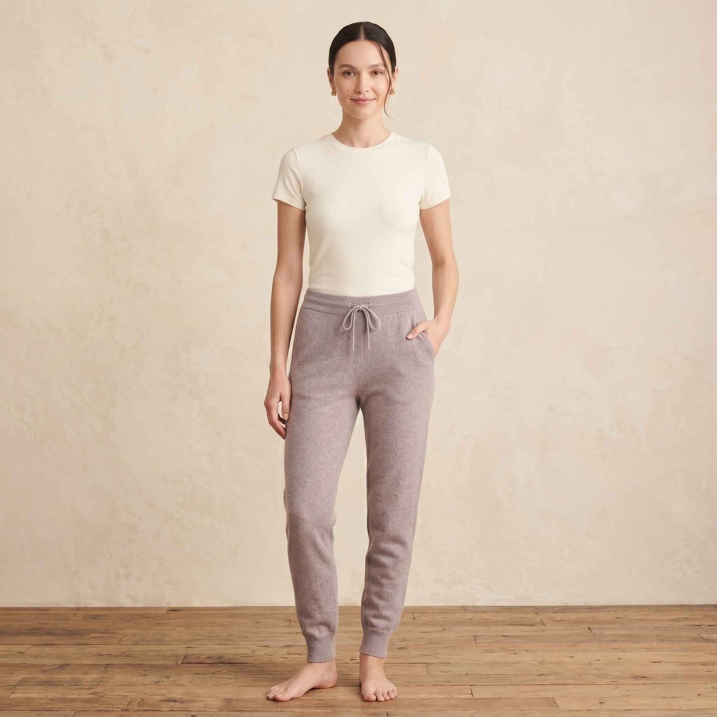 The Zenith Himalayan Cashmere Jogger For Women - Fog