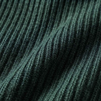 Men's ultra-thick 4-ply cashmere crewneck sweater in Pine — view 7