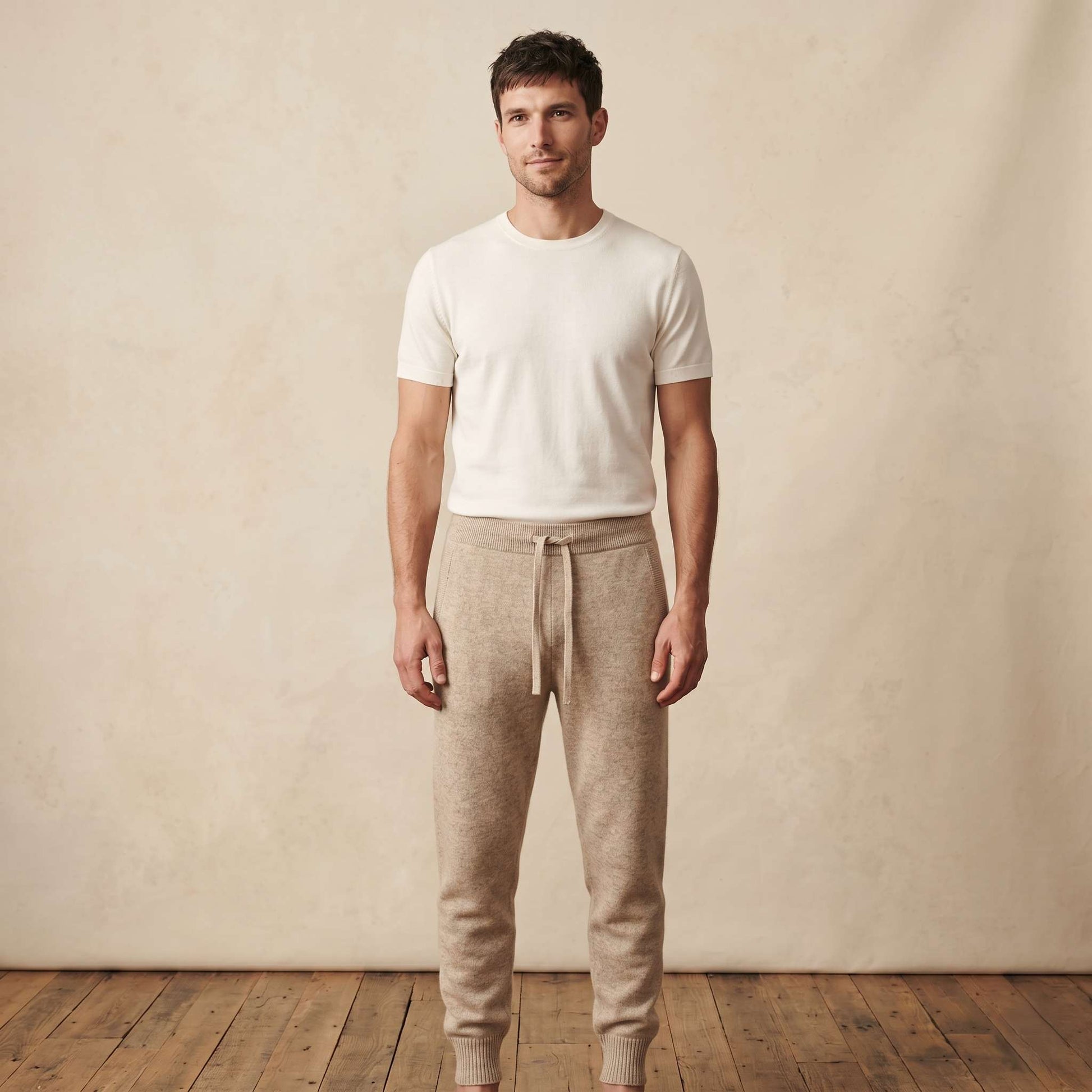 Zenith Natural Undyed Himalayan Cashmere Jogger For Men — Himalayan cashmere, view 24