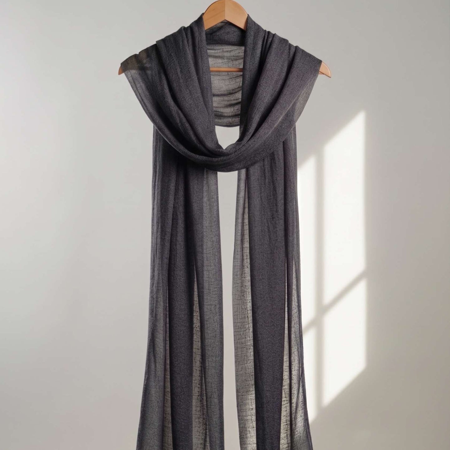 Himalayan Mist and Twilight Grey Cashmere Pashmina Shawl