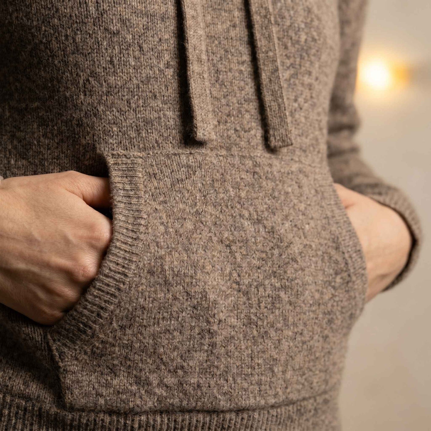 100% Undyed Cashmere Women's Hoodie — Chemical-Free Natural Chyangra Cashmere